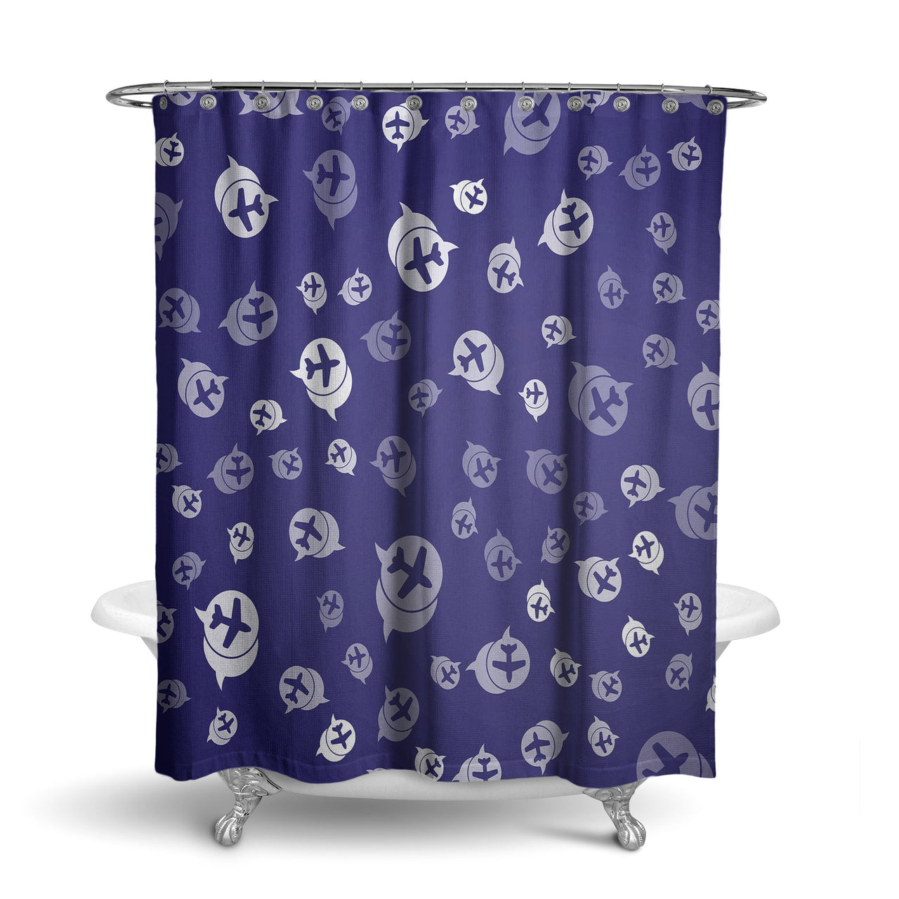 Airplane Notification Theme Designed Shower Curtains