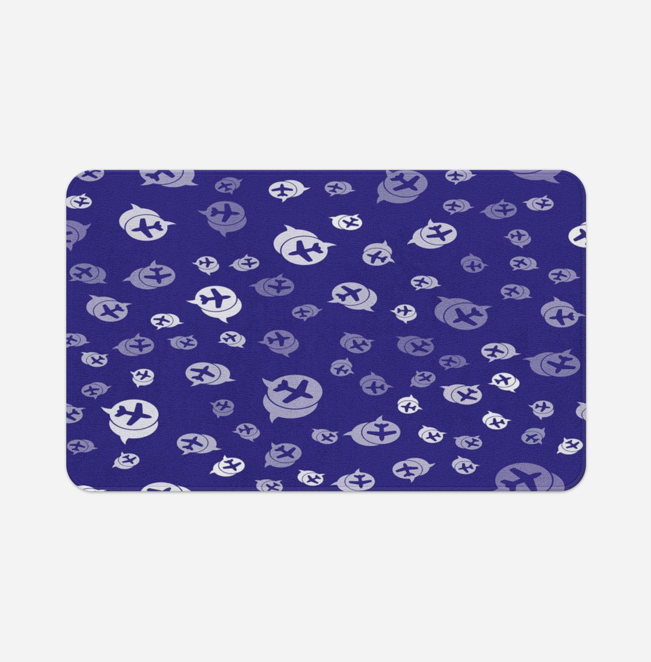 Airplane Notification Theme Designed Bath Mats