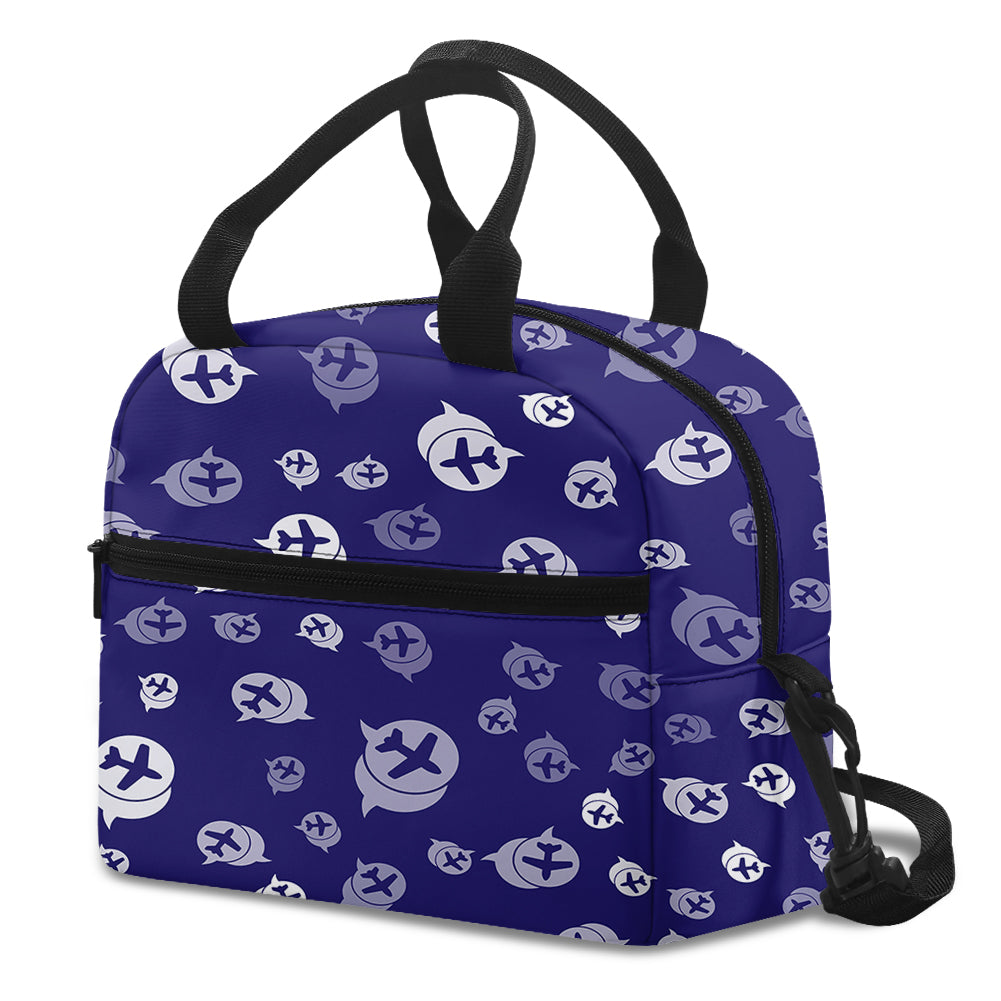 Airplane Notification Theme Designed Lunch Bags
