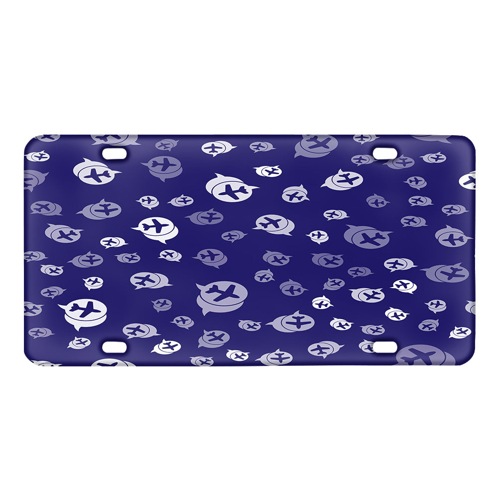 Airplane Notification Theme Designed Metal (License) Plates