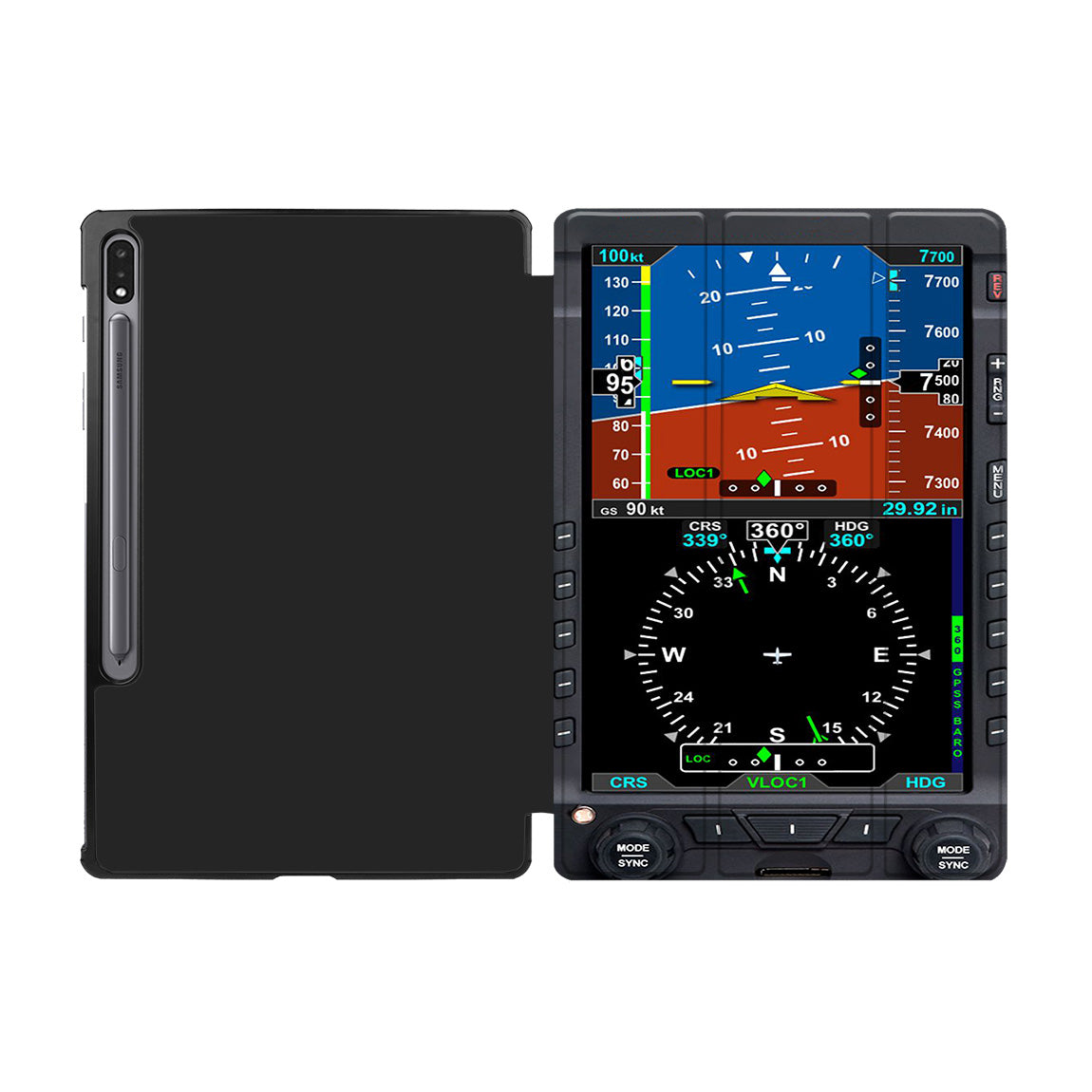 Airplane Primary Flight Display & HSI Designed Samsung Tablet Cases