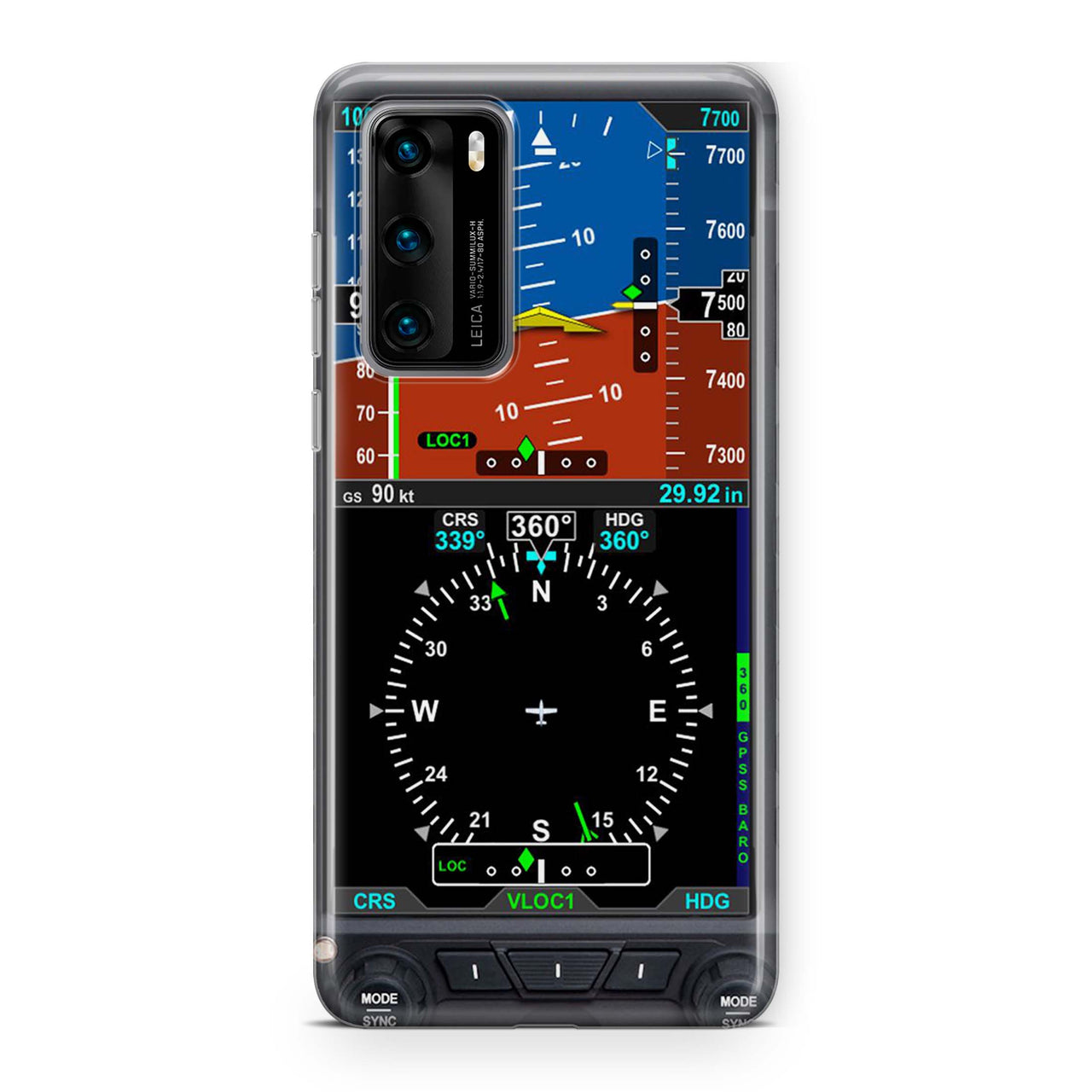 Airplane Primary Flight Display & HSI Designed Huawei Cases