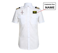 Thumbnail for Airplane Shape Aviation Alphabet Designed Pilot Shirts