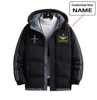 Thumbnail for Airplane Shape Aviation Alphabet Designed Thick Fashion Jackets