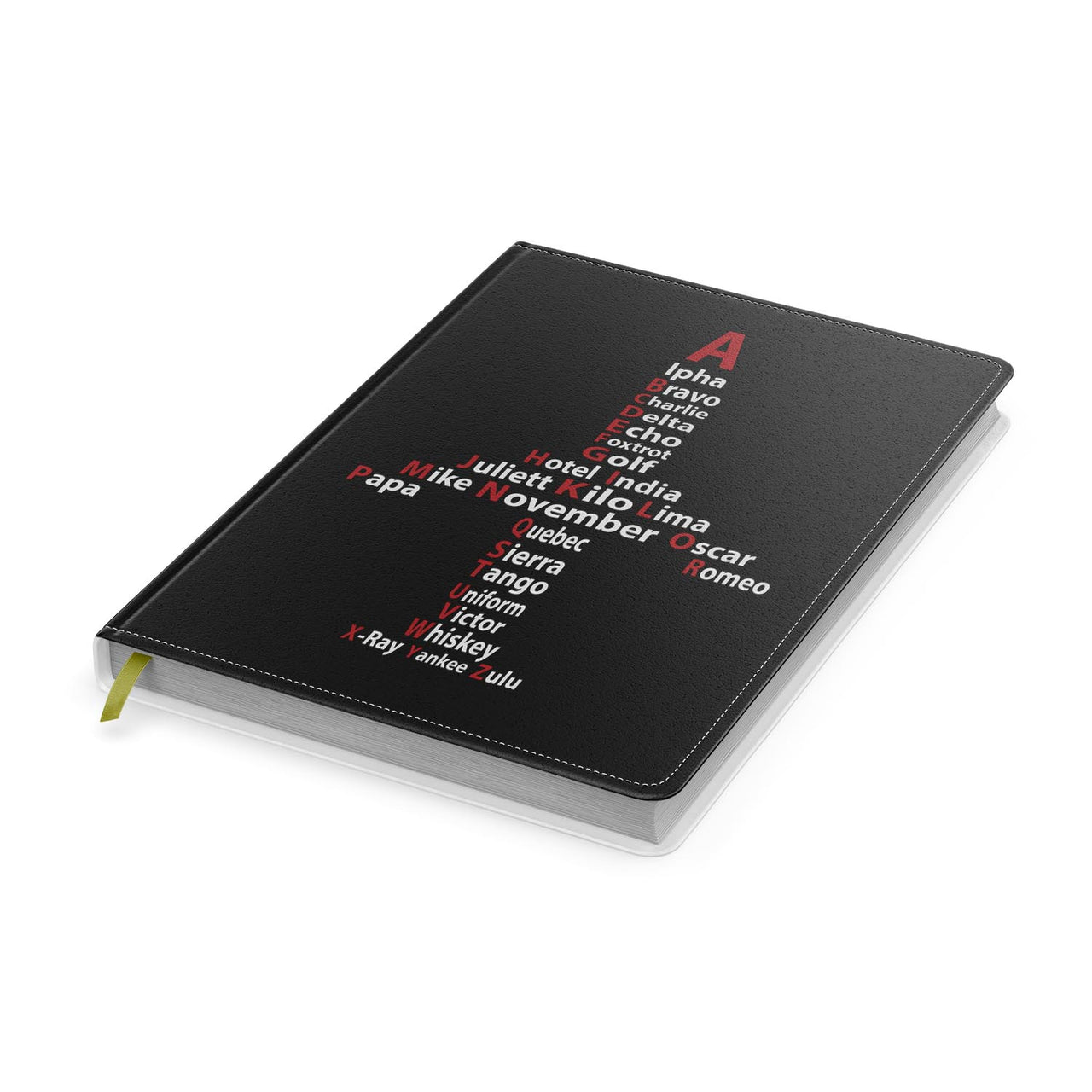 Airplane Shape Aviation Alphabet Designed Notebooks