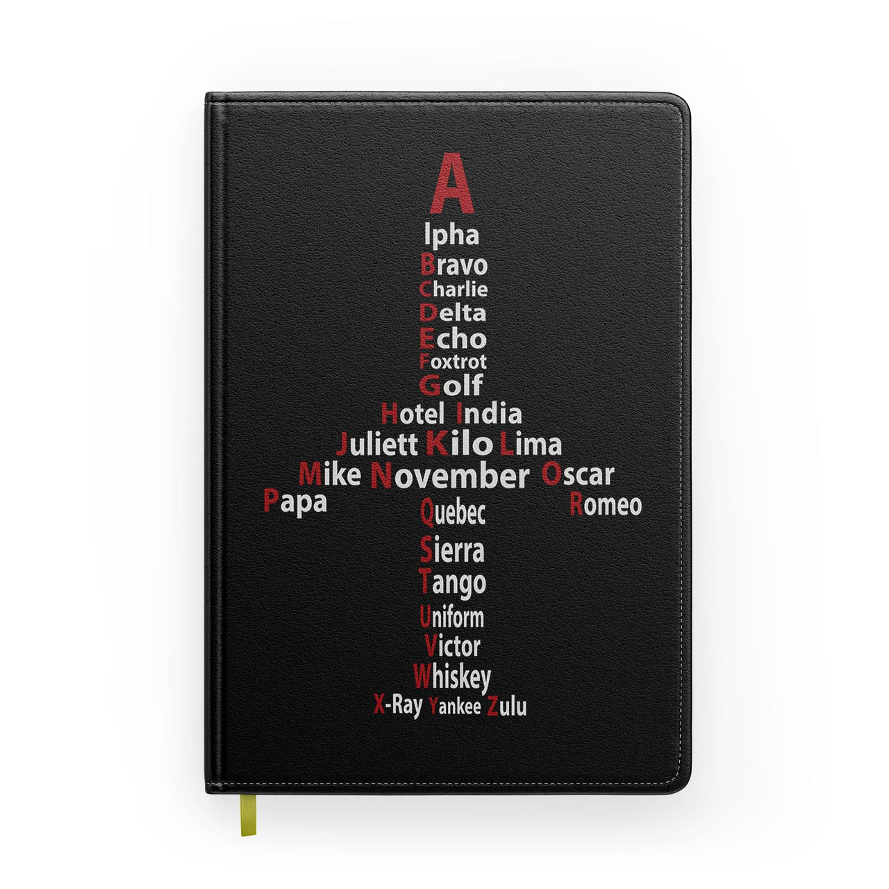 Airplane Shape Aviation Alphabet Designed Notebooks