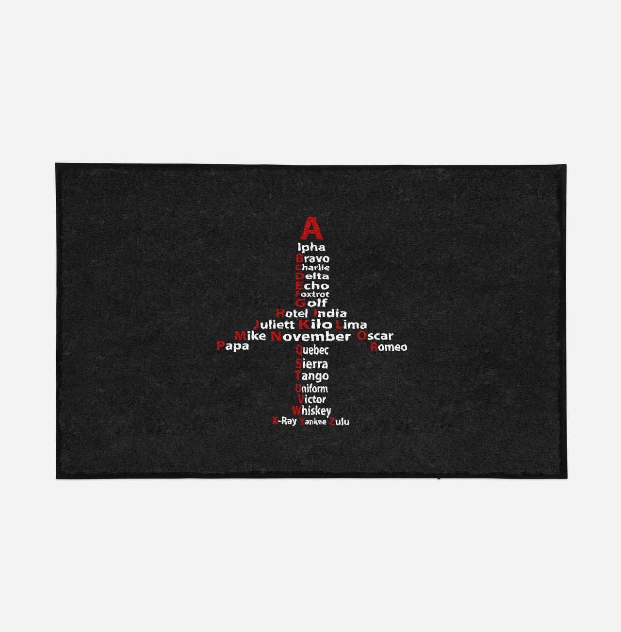 Airplane Shape Aviation Alphabet Designed Door Mats