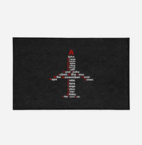 Thumbnail for Airplane Shape Aviation Alphabet Designed Door Mats