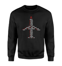 Thumbnail for Airplane Shape Aviation Alphabet Designed Sweatshirts