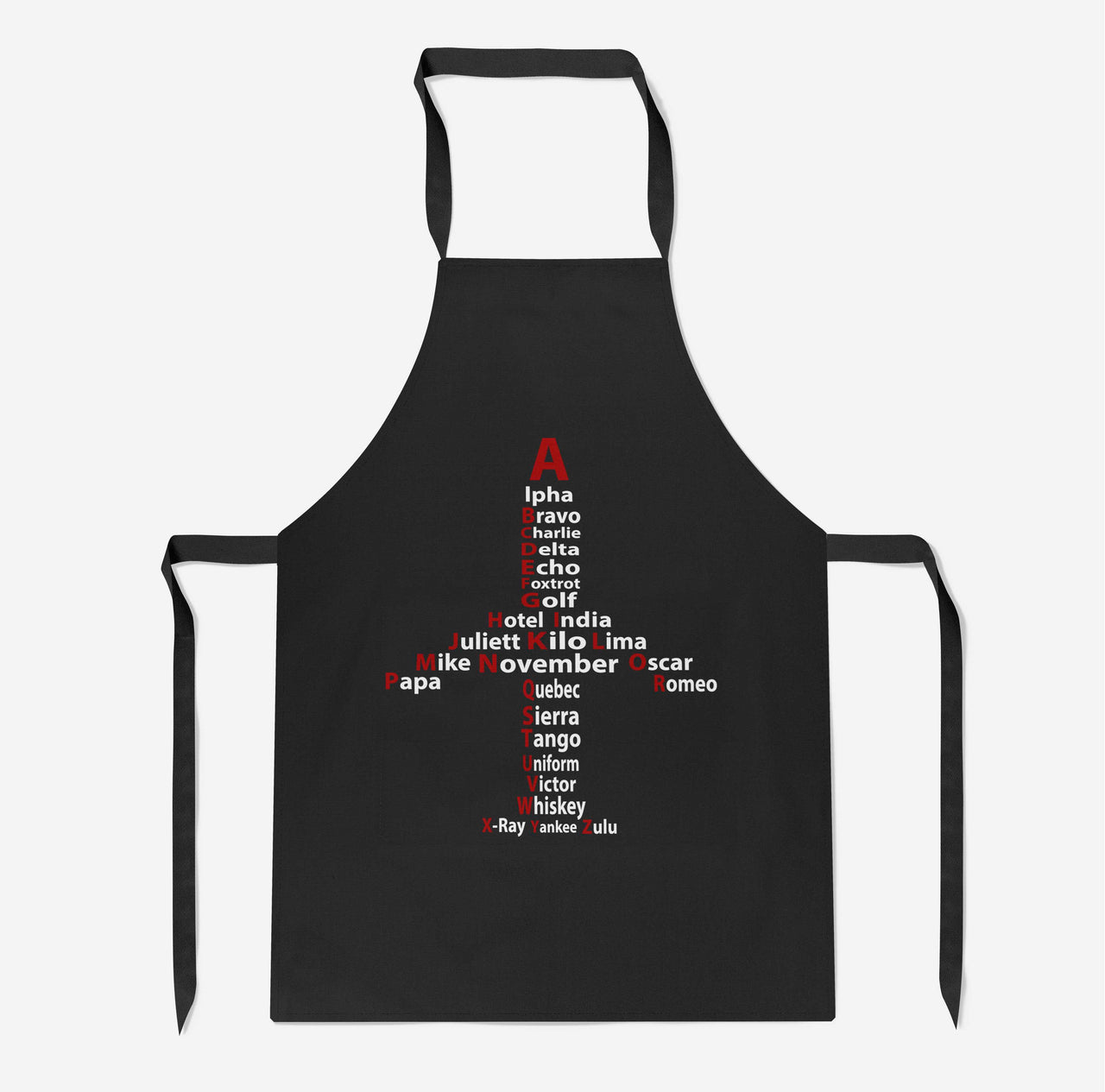 Airplane Shape Aviation Alphabet Designed Kitchen Aprons