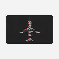 Thumbnail for Airplane Shape Aviation Alphabet Designed Bath Mats