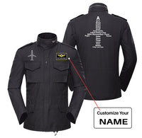 Thumbnail for Airplane Shape Aviation Alphabet Designed Military Coats