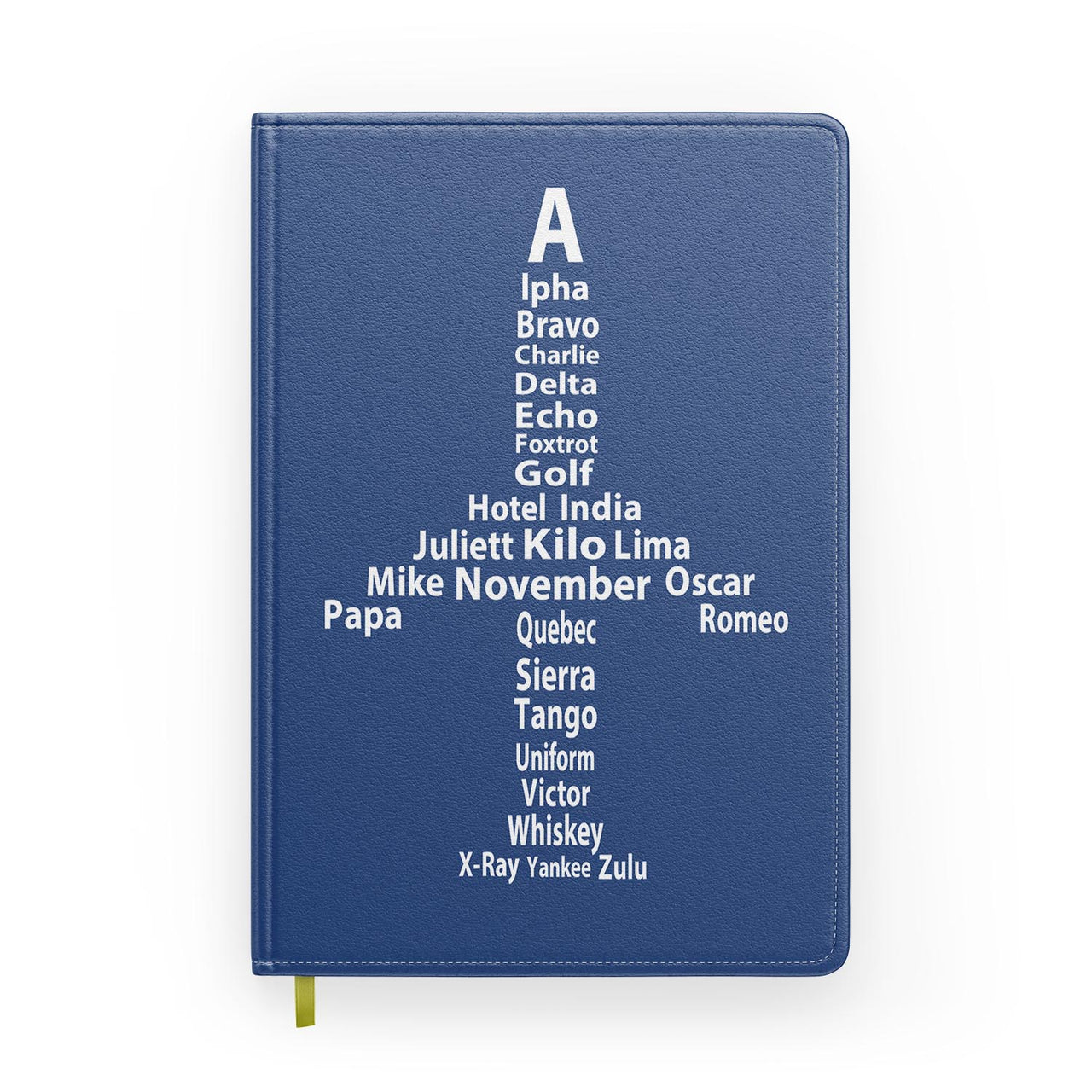 Airplane Shape Aviation Alphabet Designed Notebooks