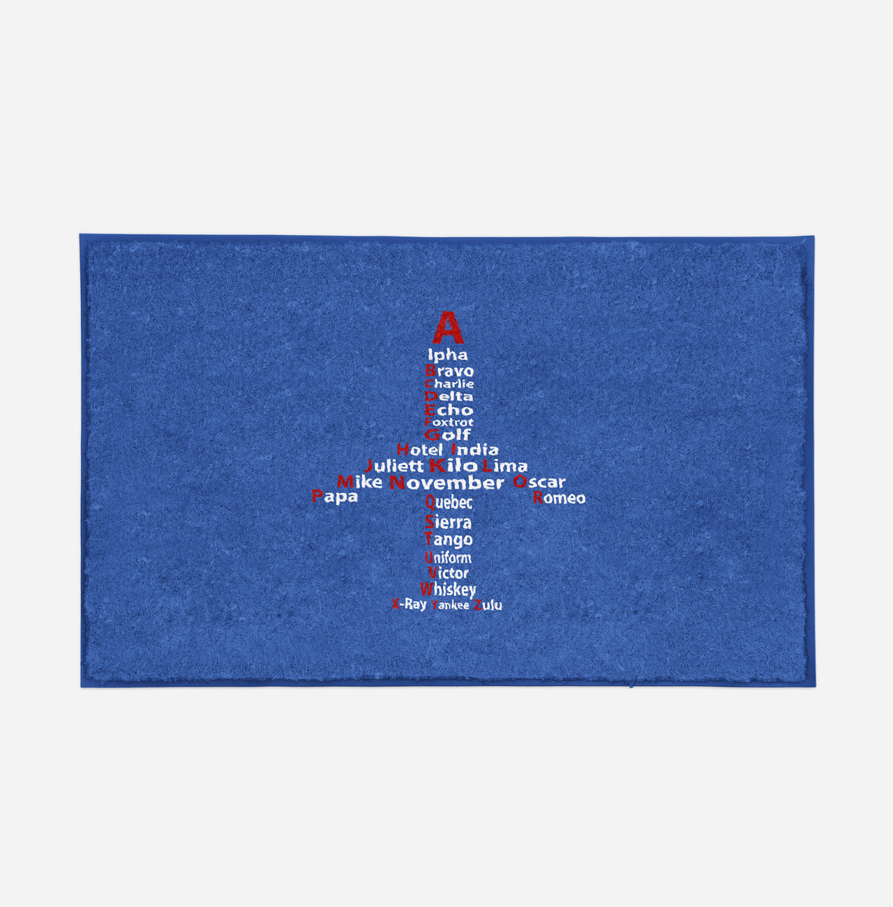 Airplane Shape Aviation Alphabet Designed Door Mats