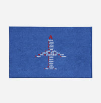 Thumbnail for Airplane Shape Aviation Alphabet Designed Door Mats