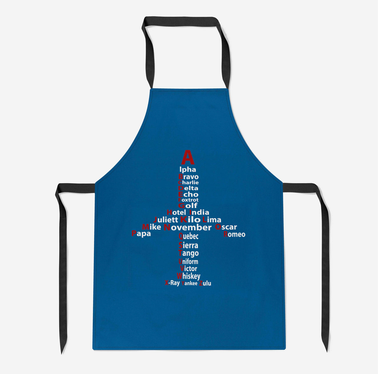 Airplane Shape Aviation Alphabet Designed Kitchen Aprons