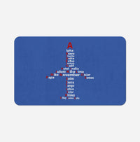 Thumbnail for Airplane Shape Aviation Alphabet Designed Bath Mats