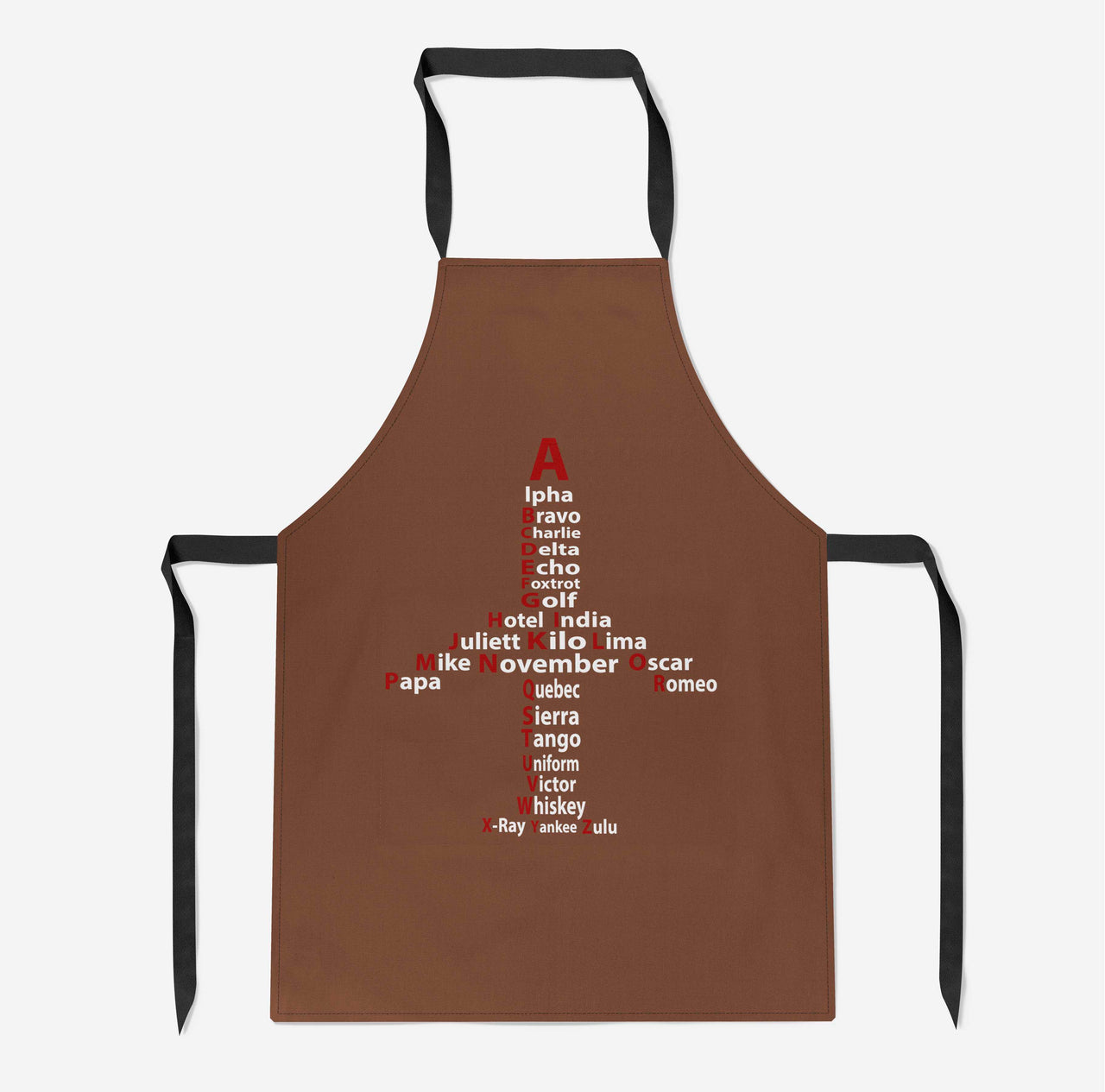 Airplane Shape Aviation Alphabet Designed Kitchen Aprons