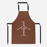 Thumbnail for Airplane Shape Aviation Alphabet Designed Kitchen Aprons