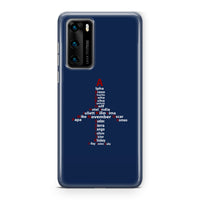 Thumbnail for Airplane Shape Aviation Alphabet Designed Huawei Cases