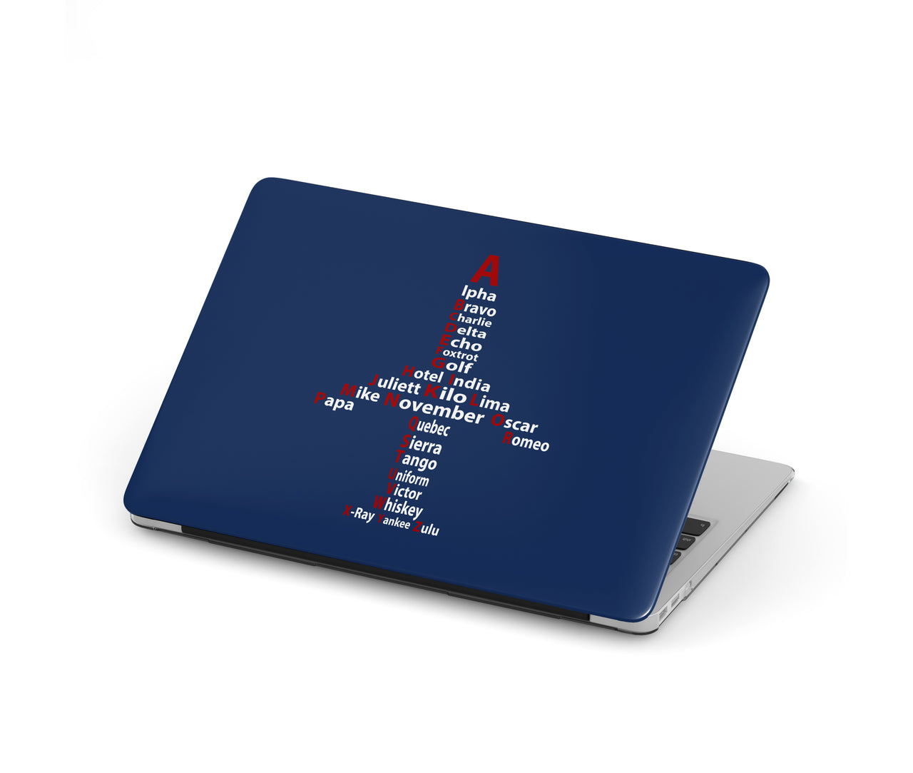 Airplane Shape Aviation Alphabet Designed Macbook Cases