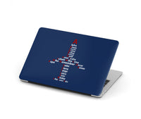 Thumbnail for Airplane Shape Aviation Alphabet Designed Macbook Cases