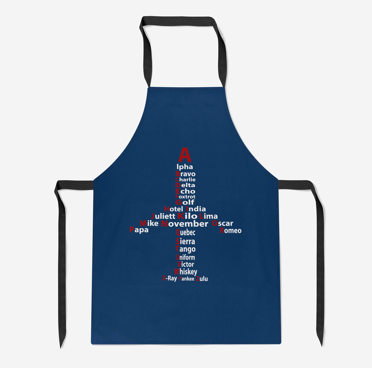 Airplane Shape Aviation Alphabet Designed Kitchen Aprons