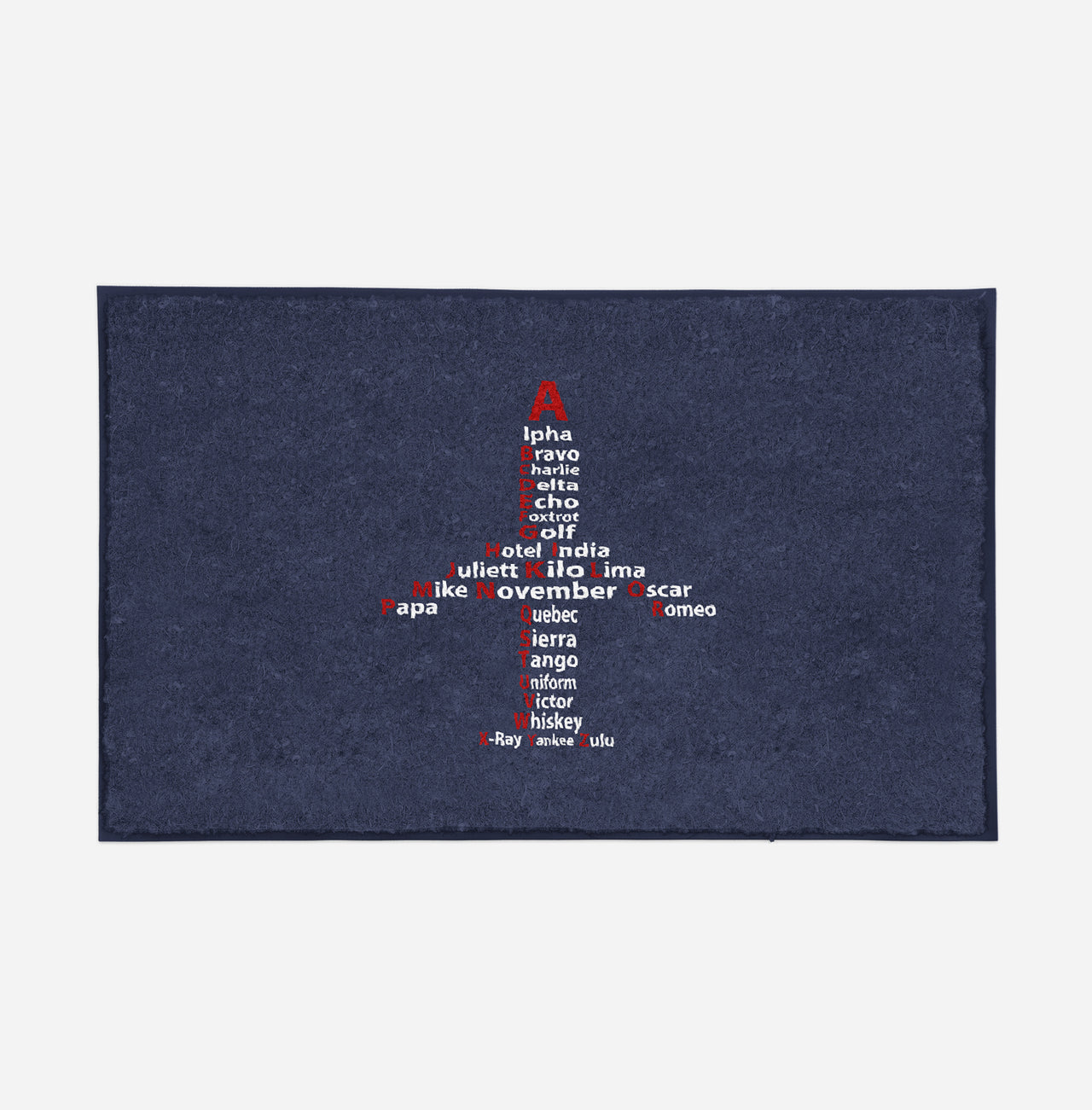 Airplane Shape Aviation Alphabet Designed Door Mats