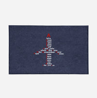 Thumbnail for Airplane Shape Aviation Alphabet Designed Door Mats