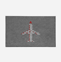 Thumbnail for Airplane Shape Aviation Alphabet Designed Door Mats