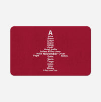 Thumbnail for Airplane Shape Aviation Alphabet Designed Bath Mats