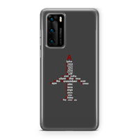 Thumbnail for Airplane Shape Aviation Alphabet Designed Huawei Cases