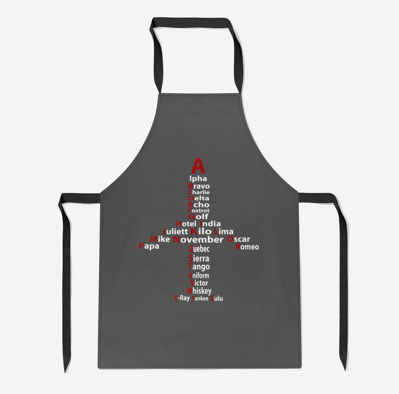 Airplane Shape Aviation Alphabet Designed Kitchen Aprons