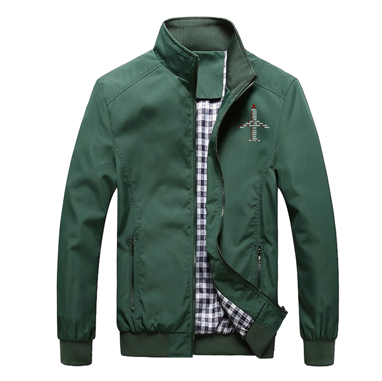 Airplane Shape Aviation Alphabet Designed Stylish Jackets
