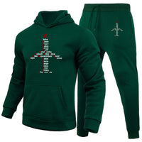 Thumbnail for Airplane Shape Aviation Alphabet Designed Hoodies & Sweatpants Set