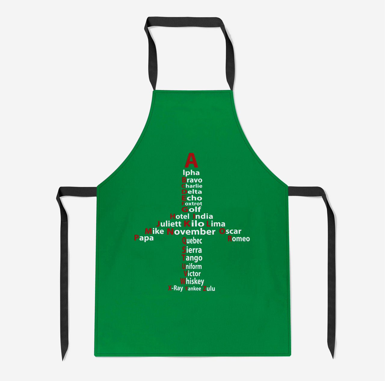 Airplane Shape Aviation Alphabet Designed Kitchen Aprons