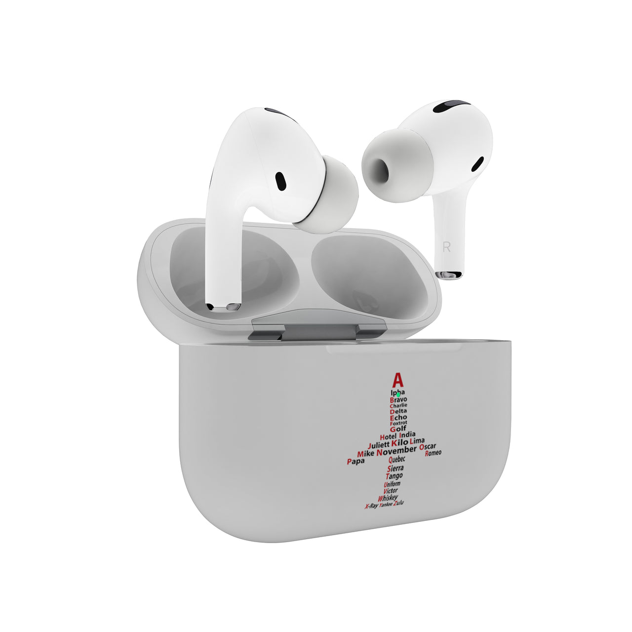 Airplane Shape Aviation Alphabet Designed AirPods "Pro" Cases