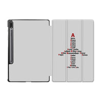 Thumbnail for Airplane Shape Aviation Alphabet Designed Samsung Tablet Cases