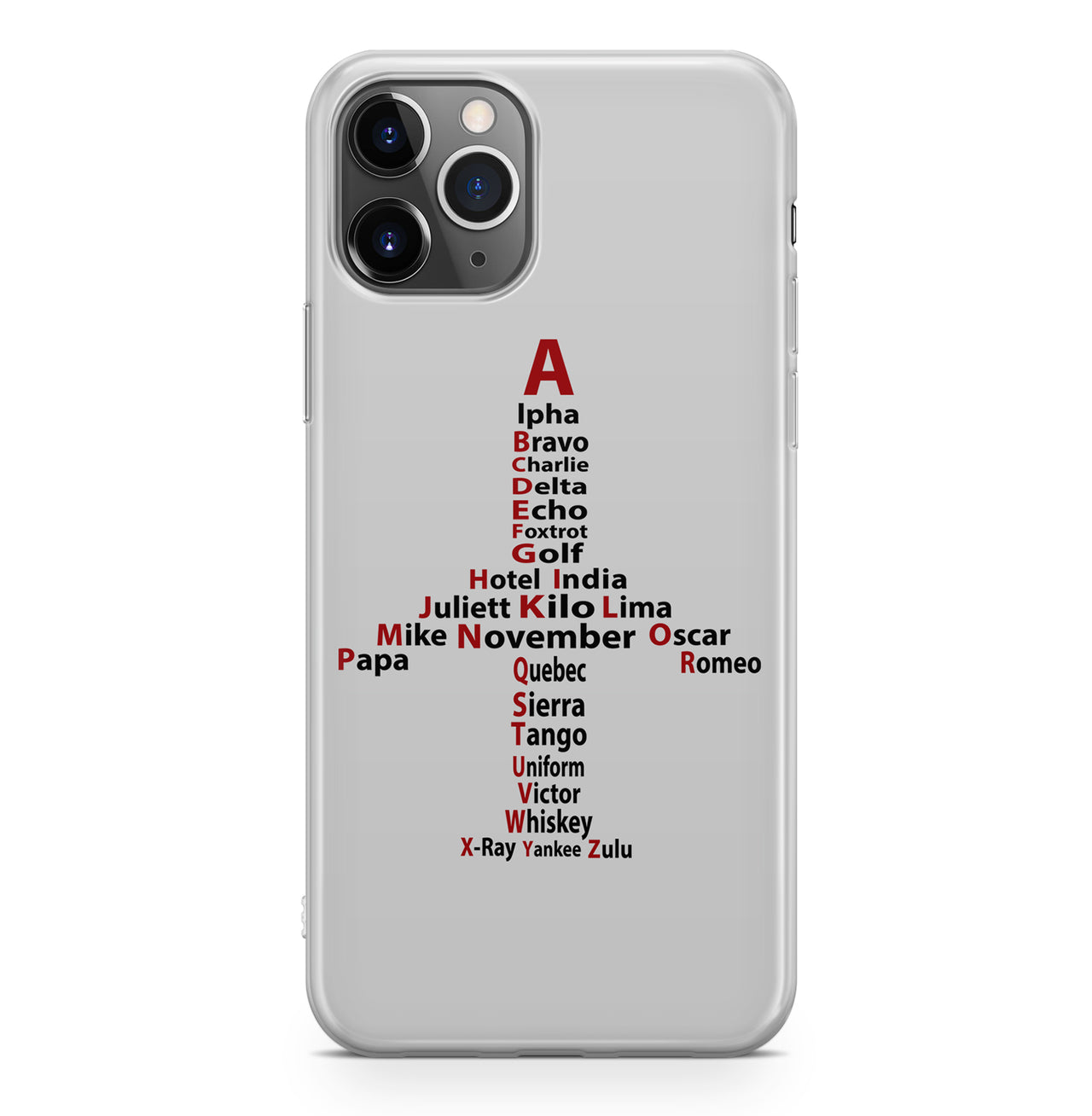 Airplane Shape Aviation Alphabet Designed iPhone Cases