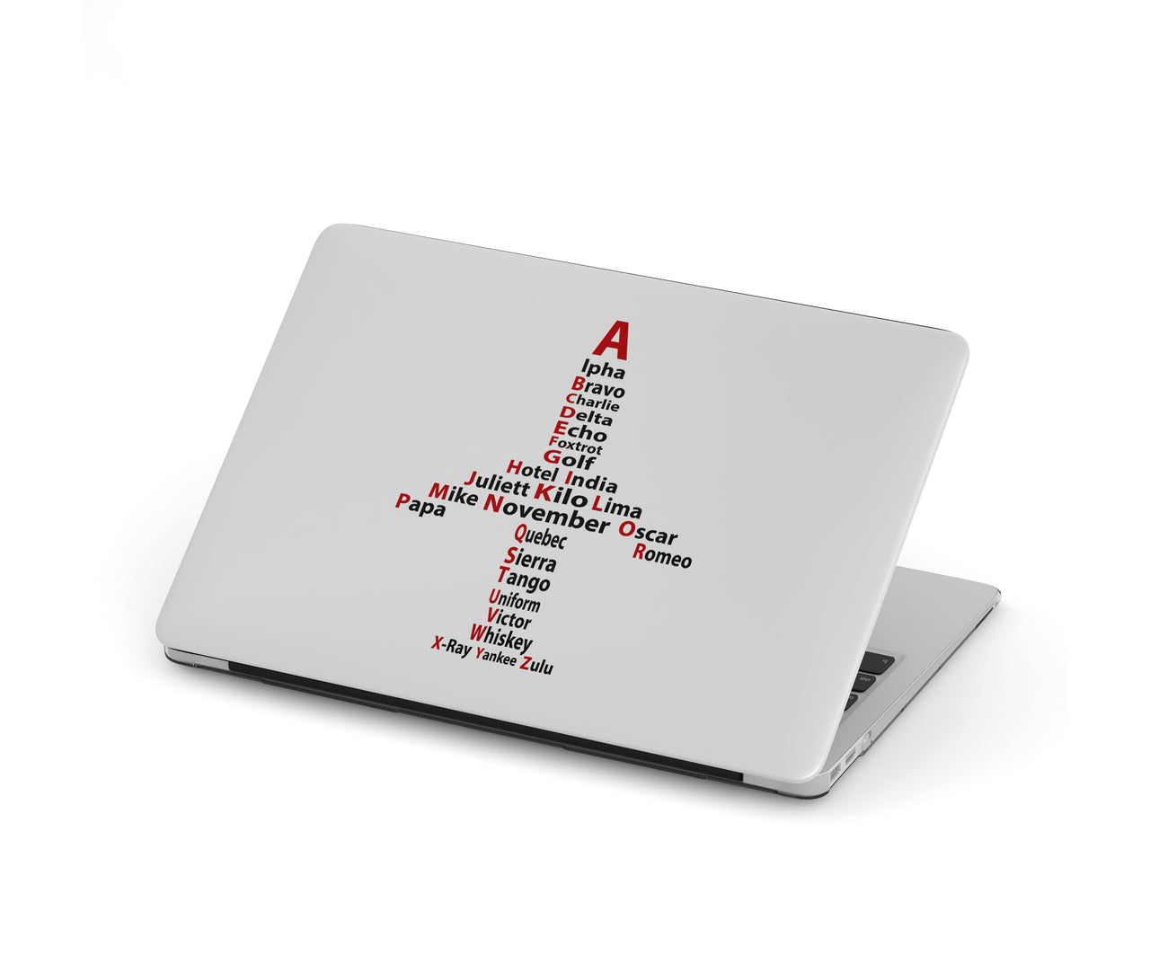 Airplane Shape Aviation Alphabet Designed Macbook Cases