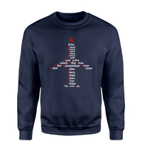 Thumbnail for Airplane Shape Aviation Alphabet Designed Sweatshirts