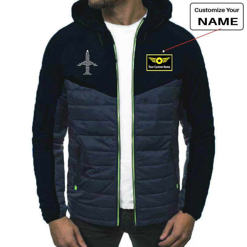 Airplane Shape Aviation Alphabet Designed Sportive Jackets