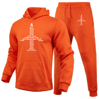 Thumbnail for Airplane Shape Aviation Alphabet Designed Hoodies & Sweatpants Set
