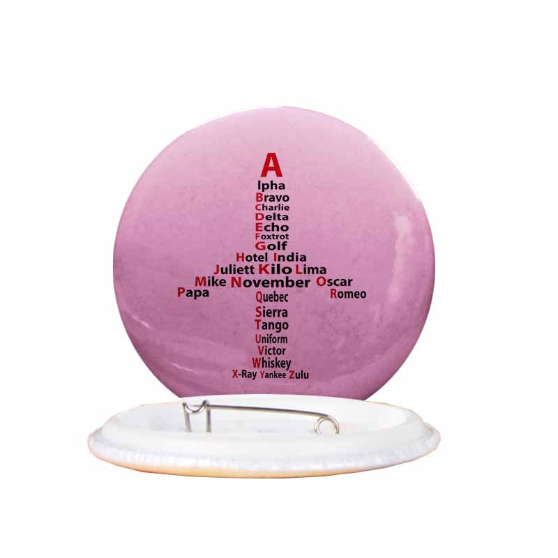 Airplane Shape Aviation Alphabet Designed Pins