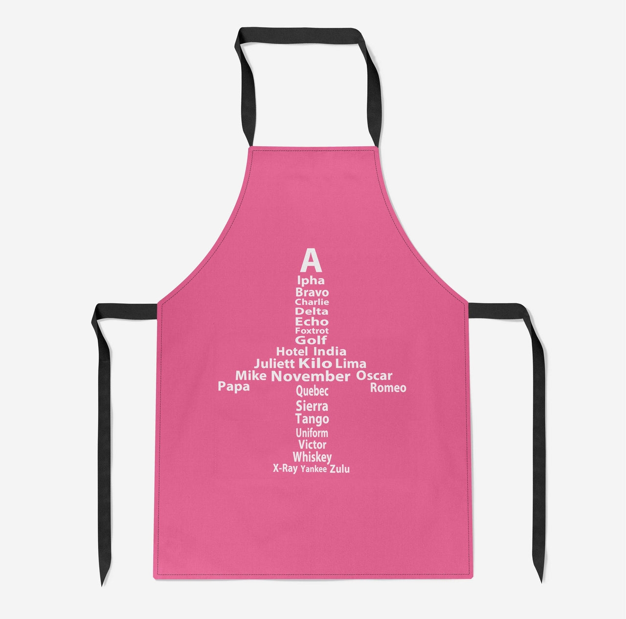 Airplane Shape Aviation Alphabet Designed Kitchen Aprons