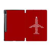 Thumbnail for Airplane Shape Aviation Alphabet Designed Samsung Tablet Cases
