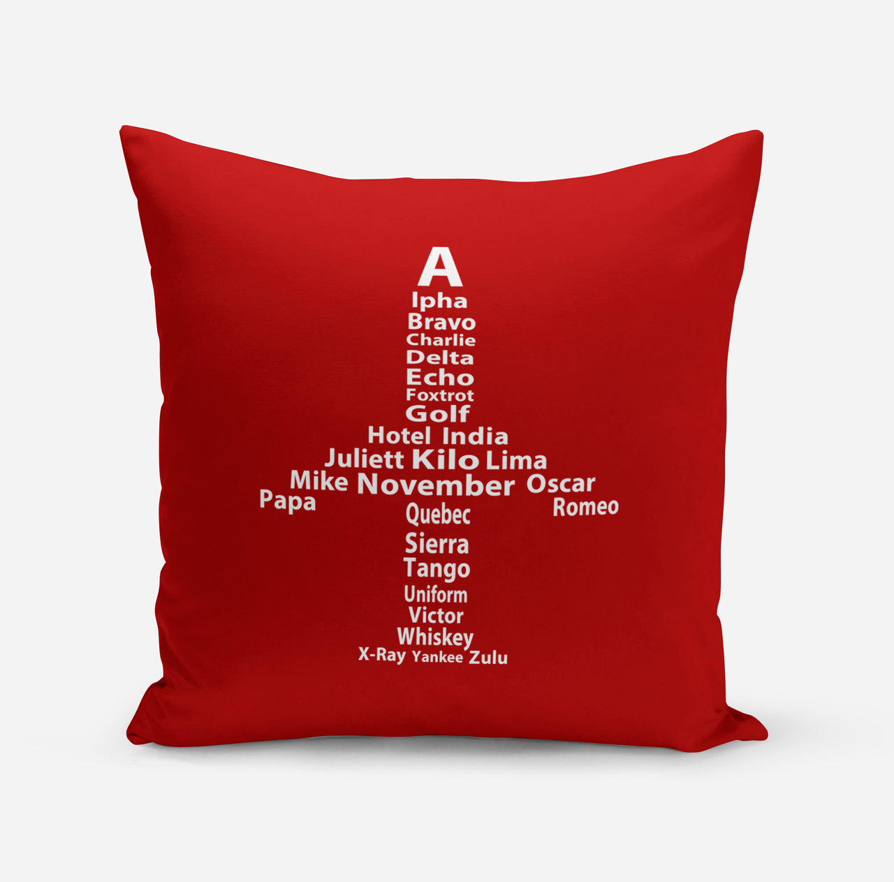Airplane Shape Aviation Alphabet Designed Pillows