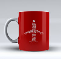 Thumbnail for Airplane Shape Aviation Alphabet Designed Mugs