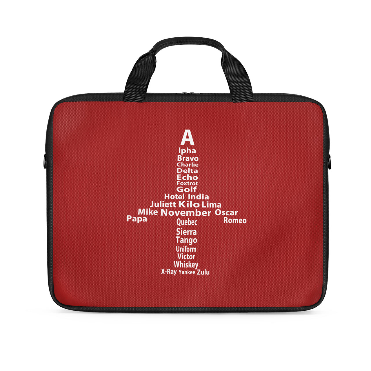 Airplane Shape Aviation Alphabet Designed Laptop & Tablet Bags