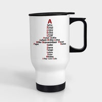 Thumbnail for Airplane Shape Aviation Alphabet Designed Travel Mugs (With Holder)